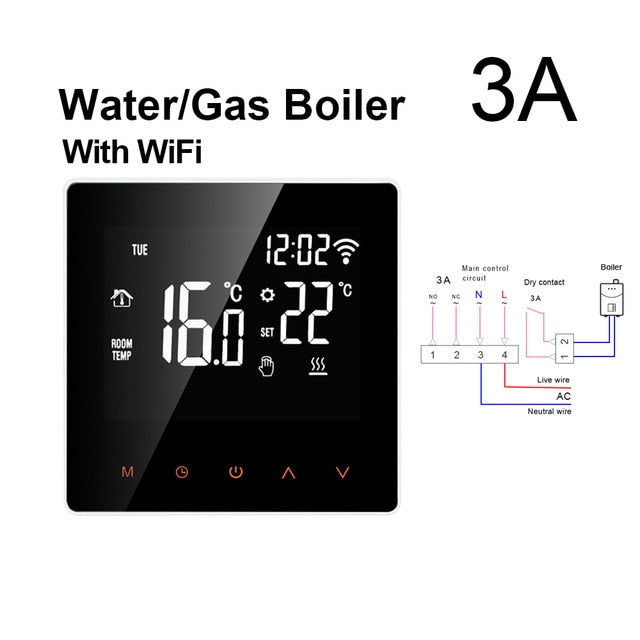 AVATTO Tuya WiFi Smart Thermostat, Electric floor Heating Water/Gas Boiler Temperature Remote Controller for Google Home, Alexa AVATTO Tuya WiFi Smart Thermostat, Electric floor Heating Water/Gas Boiler Temperature Remote Controller for Google Home, Alexa