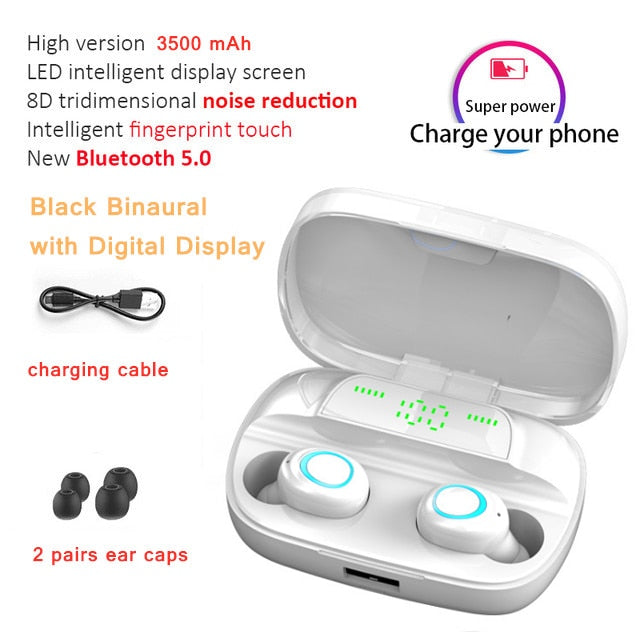 Hembeer Bluetooth Wireless Headphones with Microphone 3500mah Waterproof Earphones HIFI Stereo Noise Cancelling Headset Earbud Hembeer Bluetooth Wireless Headphones with Microphone 3500mah Waterproof Earphones HIFI Stereo Noise Cancelling Headset Earbud