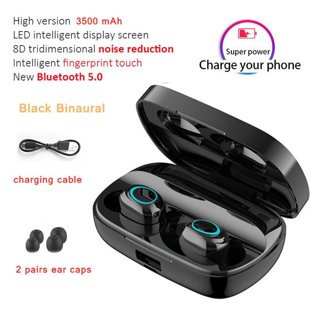 Hembeer Bluetooth Wireless Headphones with Microphone 3500mah Waterproof Earphones HIFI Stereo Noise Cancelling Headset Earbud Hembeer Bluetooth Wireless Headphones with Microphone 3500mah Waterproof Earphones HIFI Stereo Noise Cancelling Headset Earbud
