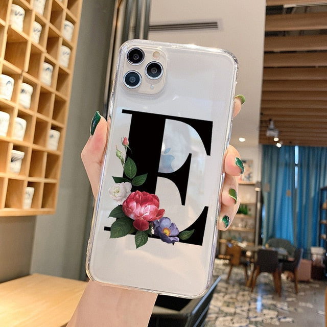 Alphabet Letter Phone Case For iPhone XR 12 11 Pro XS Max X 7 Cases TPU For iPhone 7 6 6S 8 Plus 7Plus SE 2020 Transparent Cover Alphabet Letter Phone Case For iPhone XR 12 11 Pro XS Max X 7 Cases TPU For iPhone 7 6 6S 8 Plus 7Plus SE 2020 Transparent Cover