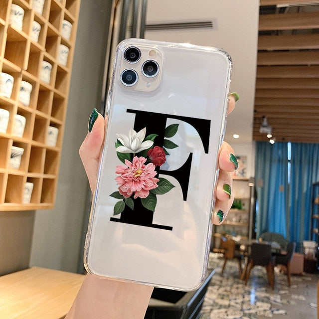Alphabet Letter Phone Case For iPhone XR 12 11 Pro XS Max X 7 Cases TPU For iPhone 7 6 6S 8 Plus 7Plus SE 2020 Transparent Cover Alphabet Letter Phone Case For iPhone XR 12 11 Pro XS Max X 7 Cases TPU For iPhone 7 6 6S 8 Plus 7Plus SE 2020 Transparent Cover