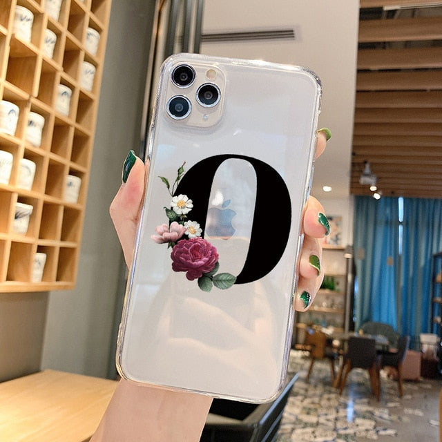 Alphabet Letter Phone Case For iPhone XR 12 11 Pro XS Max X 7 Cases TPU For iPhone 7 6 6S 8 Plus 7Plus SE 2020 Transparent Cover Alphabet Letter Phone Case For iPhone XR 12 11 Pro XS Max X 7 Cases TPU For iPhone 7 6 6S 8 Plus 7Plus SE 2020 Transparent Cover