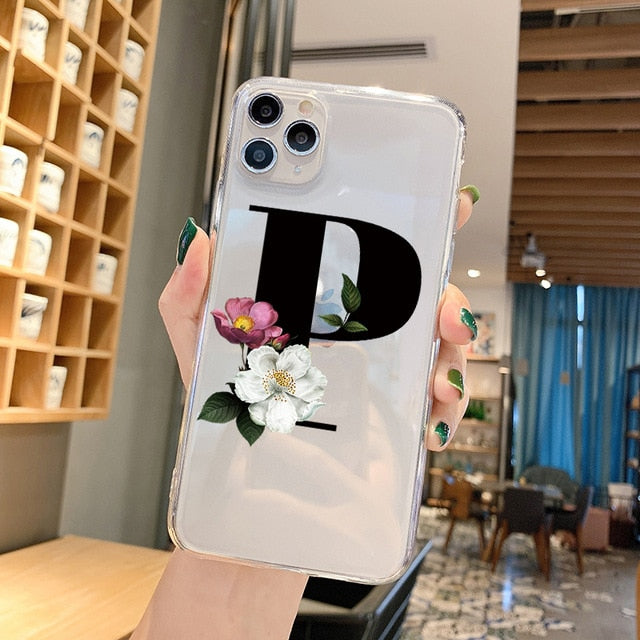 Alphabet Letter Phone Case For iPhone XR 12 11 Pro XS Max X 7 Cases TPU For iPhone 7 6 6S 8 Plus 7Plus SE 2020 Transparent Cover Alphabet Letter Phone Case For iPhone XR 12 11 Pro XS Max X 7 Cases TPU For iPhone 7 6 6S 8 Plus 7Plus SE 2020 Transparent Cover