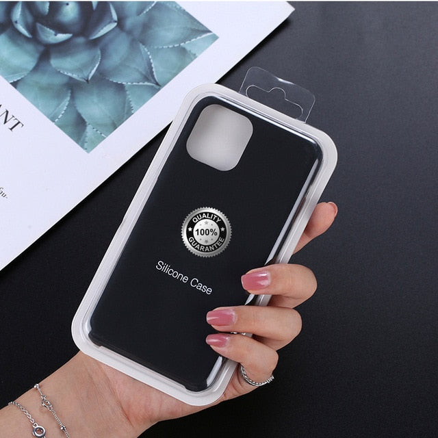 Luxury Silicone Phone Case for Apple iPhone 11 Pro MAX XS XR 7 8 6S Plus 8Plus 12 Mini 11Pro Official Logo Liqiud Brand Cover Luxury Silicone Phone Case for Apple iPhone 11 Pro MAX XS XR 7 8 6S Plus 8Plus 12 Mini 11Pro Official Logo Liqiud Brand Cover