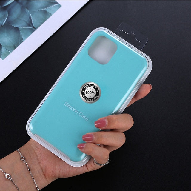 Luxury Silicone Phone Case for Apple iPhone 11 Pro MAX XS XR 7 8 6S Plus 8Plus 12 Mini 11Pro Official Logo Liqiud Brand Cover Luxury Silicone Phone Case for Apple iPhone 11 Pro MAX XS XR 7 8 6S Plus 8Plus 12 Mini 11Pro Official Logo Liqiud Brand Cover