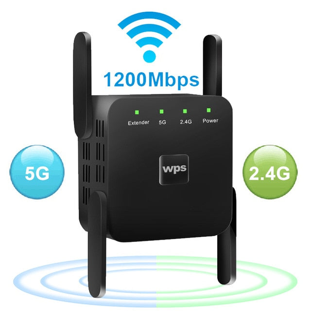 5Ghz Wireless WiFi Repeater 1200Mbps Router Wifi Booster 2.4G Wifi Long Range Extender 5G Wi-Fi Signal Amplifier Repeater Wifi 5Ghz Wireless WiFi Repeater 1200Mbps Router Wifi Booster 2.4G Wifi Long Range Extender 5G Wi-Fi Signal Amplifier Repeater Wifi
