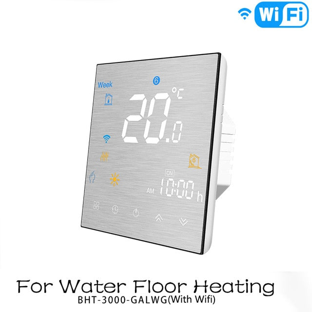WiFi Smart Thermostat Temperature Controller for Water/Electric floor Heating Water/Gas Boiler Works with Alexa Google Home WiFi Smart Thermostat Temperature Controller for Water/Electric floor Heating Water/Gas Boiler Works with Alexa Google Home