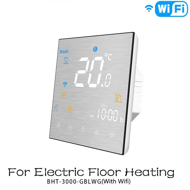 WiFi Smart Thermostat Temperature Controller for Water/Electric floor Heating Water/Gas Boiler Works with Alexa Google Home WiFi Smart Thermostat Temperature Controller for Water/Electric floor Heating Water/Gas Boiler Works with Alexa Google Home