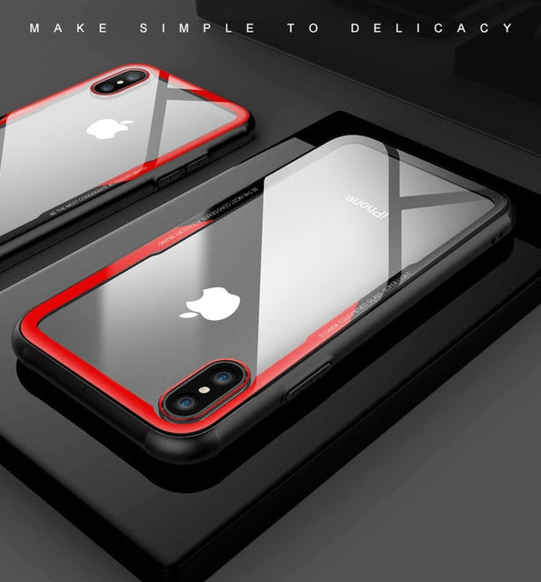 Tempered Glass Case For iPhone 12 12Pro 11 Pro X XR XS Max SE2 High Quality Clear Soft Silicone Glass Cover For iPhone 7 8 Plus Tempered Glass Case For iPhone 12 12Pro 11 Pro X XR XS Max SE2 High Quality Clear Soft Silicone Glass Cover For iPhone 7 8 Plus
