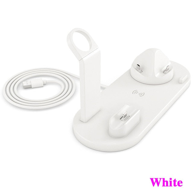 10W Qi Wireless Charger Dock Station 4 in 1 Wireless Charging Wireless Chargers Phone Carregadores Sem Fio Cargador Inalambrico 10W Qi Wireless Charger Dock Station 4 in 1 Wireless Charging Wireless Chargers Phone Carregadores Sem Fio Cargador Inalambrico