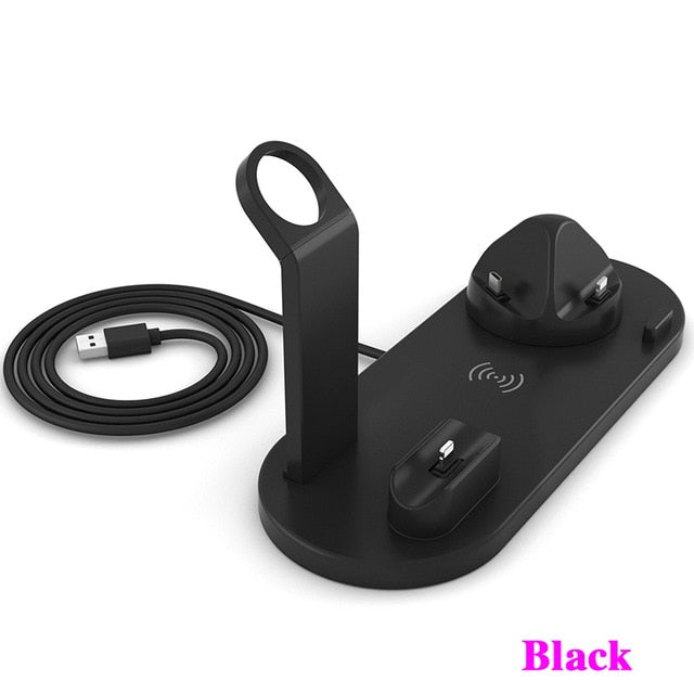 10W Qi Wireless Charger Dock Station 4 in 1 Wireless Charging Wireless Chargers Phone Carregadores Sem Fio Cargador Inalambrico 10W Qi Wireless Charger Dock Station 4 in 1 Wireless Charging Wireless Chargers Phone Carregadores Sem Fio Cargador Inalambrico
