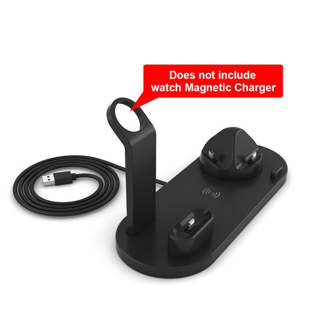 FDGAO 4 in 1 Wireless Charging Stand For Apple Watch 6 5 4 3 2 iPhone 11 X XS XR 8 Airpods Pro 10W Qi Fast Charger Dock Station FDGAO 4 in 1 Wireless Charging Stand For Apple Watch 6 5 4 3 2 iPhone 11 X XS XR 8 Airpods Pro 10W Qi Fast Charger Dock Station