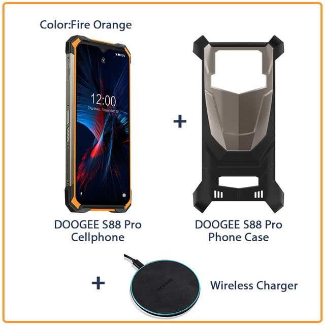 IP68/IP69K DOOGEE S88 Pro Rugged Mobile Phone 10000mAh telephones Helio P70 Octa Core 6GB RAM 128GB ROM smartphone Android 10 OS IP68/IP69K DOOGEE S88 Pro Rugged Mobile Phone 10000mAh telephones Helio P70 Octa Core 6GB RAM 128GB ROM smartphone Android 10 OS