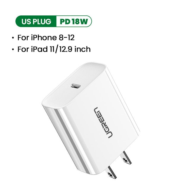 Ugreen Quick Charge 4.0 3.0 QC PD Charger 20W QC4.0 QC3.0 USB Type C Fast Charger for iPhone 12 X Xs 8 Xiaomi Phone PD Charger Ugreen Quick Charge 4.0 3.0 QC PD Charger 20W QC4.0 QC3.0 USB Type C Fast Charger for iPhone 12 X Xs 8 Xiaomi Phone PD Charger