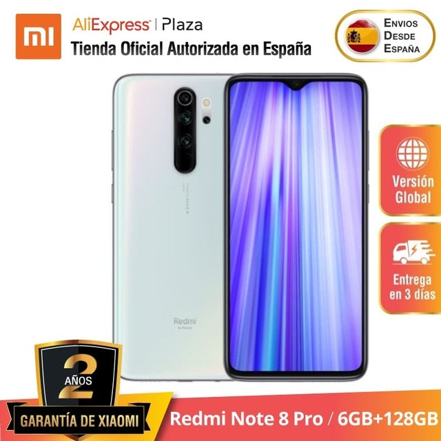 Xiaomi Redmi Note 8 Pro (64GB /128GB ROM con 6GB RAM Cámara de 64MP Android Nuevo Móvil) [Teléfono Móvil Versión Global para Esp Xiaomi Redmi Note 8 Pro (64GB /128GB ROM con 6GB RAM Cámara de 64MP Android Nuevo Móvil) [Teléfono Móvil Versión Global para Esp