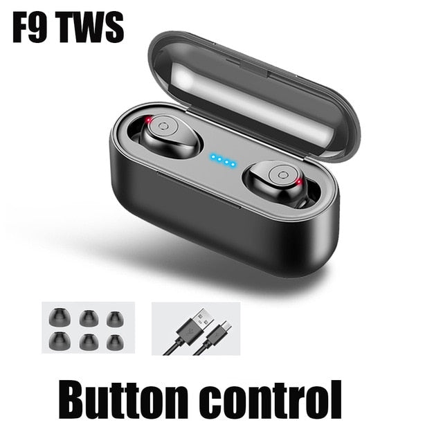 F9 TWS Bluetooth 5.0 Wireless Earphones Headphone Touch Control Earphones Stereo Sport Headset LED Display Gaming Auriculare F9 TWS Bluetooth 5.0 Wireless Earphones Headphone Touch Control Earphones Stereo Sport Headset LED Display Gaming Auriculare