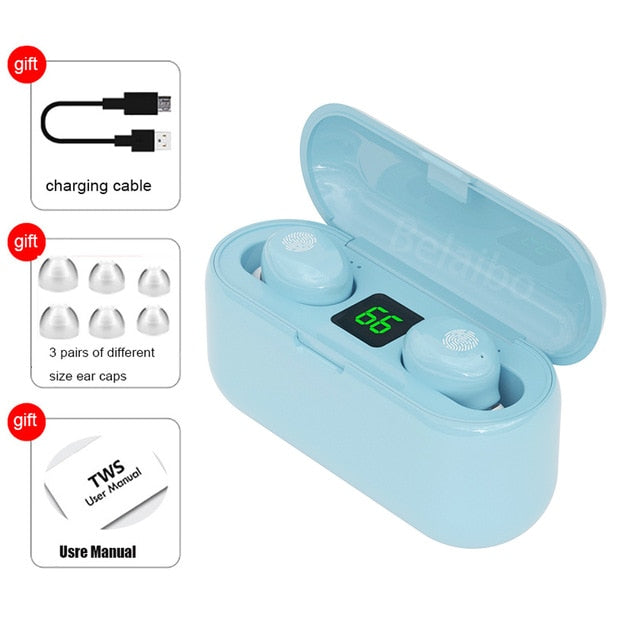 F9 TWS Bluetooth 5.0 Wireless Earphones Headphone Touch Control Earphones Stereo Sport Headset LED Display Gaming Auriculare F9 TWS Bluetooth 5.0 Wireless Earphones Headphone Touch Control Earphones Stereo Sport Headset LED Display Gaming Auriculare