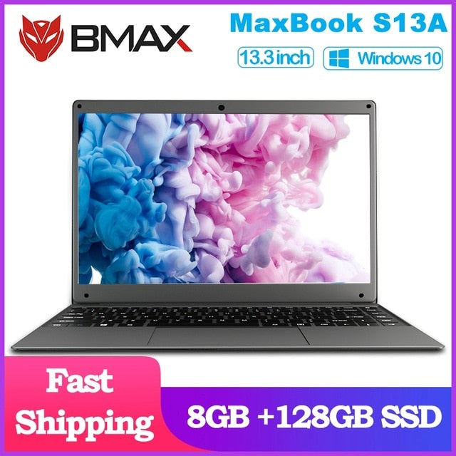 NEW ARRIVAL BMAX S13A 13.3 inch Intel Laptop window10 Notebook 8GB LPDDR4 128GB SSD 1920*1080 IPS Intel 3350 Laptops NEW ARRIVAL BMAX S13A 13.3 inch Intel Laptop window10 Notebook 8GB LPDDR4 128GB SSD 1920*1080 IPS Intel 3350 Laptops
