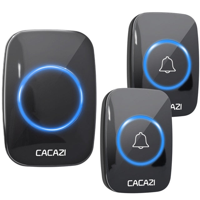 CACAZI 60 Chime 110DB 300M Wireless Doorbell Waterproof Remote EU AU UK US Plug Smart Door Bell Battery 1 Button 1 2 3 Receiver CACAZI 60 Chime 110DB 300M Wireless Doorbell Waterproof Remote EU AU UK US Plug Smart Door Bell Battery 1 Button 1 2 3 Receiver