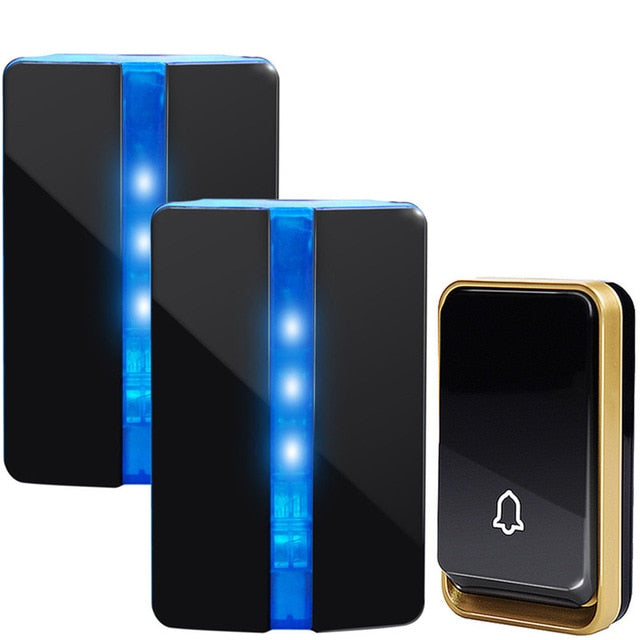 SMATRUL Self Powered Wireless Doorbell Door Bell Ring Call NO Battery US Plug Home Waterproof 150M Range 1 Button 1 2 Receiver SMATRUL Self Powered Wireless Doorbell Door Bell Ring Call NO Battery US Plug Home Waterproof 150M Range 1 Button 1 2 Receiver