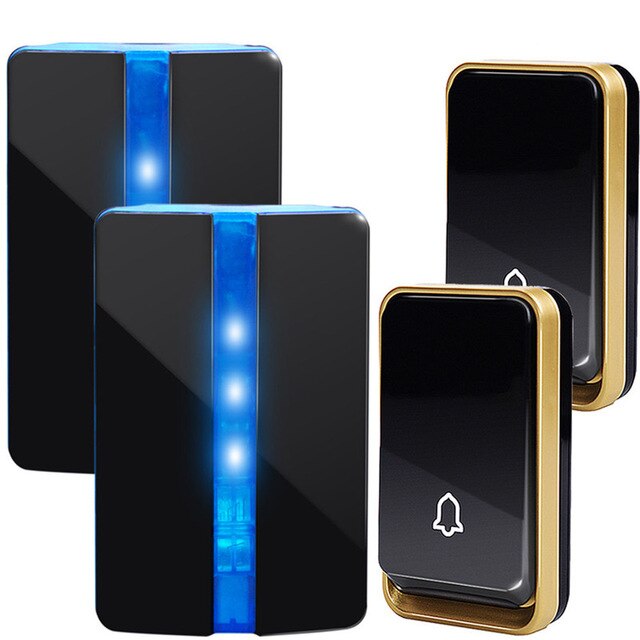 SMATRUL Self Powered Wireless Doorbell Door Bell Ring Call NO Battery US Plug Home Waterproof 150M Range 1 Button 1 2 Receiver SMATRUL Self Powered Wireless Doorbell Door Bell Ring Call NO Battery US Plug Home Waterproof 150M Range 1 Button 1 2 Receiver