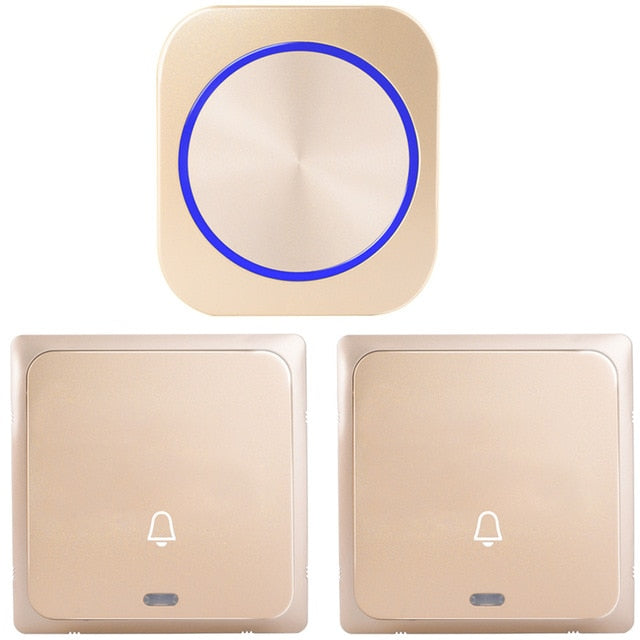 SMATRUL Self Powered Waterproof Wireless DoorBell Door Bell Night Light No Battery EU Plug Smart Home 1 2 Button 1 2 Receiver SMATRUL Self Powered Waterproof Wireless DoorBell Door Bell Night Light No Battery EU Plug Smart Home 1 2 Button 1 2 Receiver