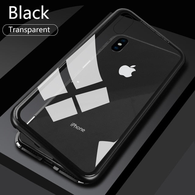 Magnetic Adsorption Metal Case For iPhone SE 2020 11 Pro Max Tempered Glass Back Case For iPhone XS Max XR X 8 7 6S 6 Plus Cover Magnetic Adsorption Metal Case For iPhone SE 2020 11 Pro Max Tempered Glass Back Case For iPhone XS Max XR X 8 7 6S 6 Plus Cover