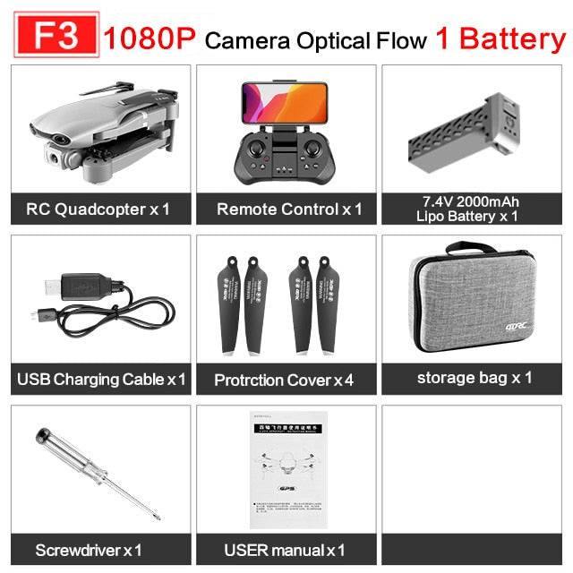 F3 drone GPS 4K 5G WiFi live video FPV quadrotor flight 25 minutes rc distance 500m drone Profesional HD wide-an dual camera F3 drone GPS 4K 5G WiFi live video FPV quadrotor flight 25 minutes rc distance 500m drone Profesional HD wide-an dual camera