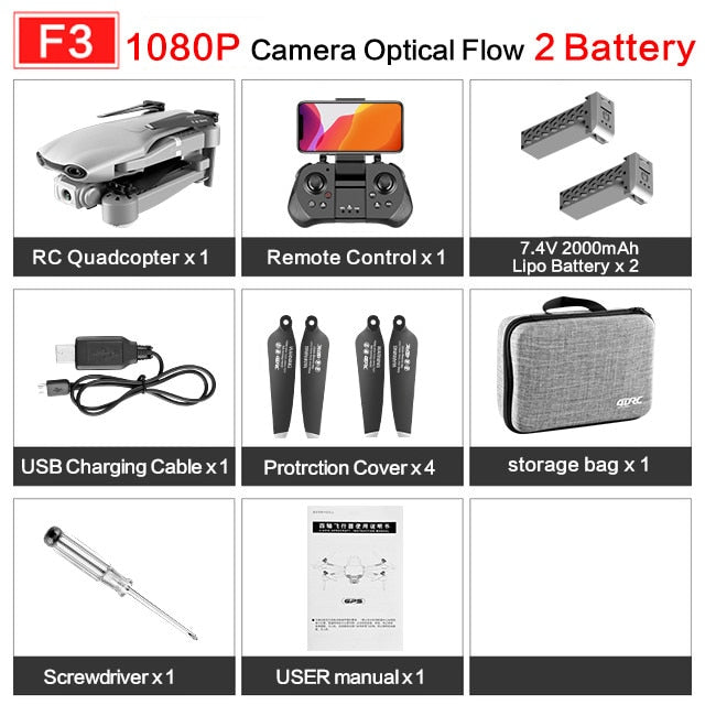 F3 drone GPS 4K 5G WiFi live video FPV quadrotor flight 25 minutes rc distance 500m drone Profesional HD wide-an dual camera F3 drone GPS 4K 5G WiFi live video FPV quadrotor flight 25 minutes rc distance 500m drone Profesional HD wide-an dual camera