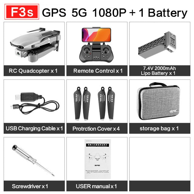 F3 drone GPS 4K 5G WiFi live video FPV quadrotor flight 25 minutes rc distance 500m drone Profesional HD wide-an dual camera F3 drone GPS 4K 5G WiFi live video FPV quadrotor flight 25 minutes rc distance 500m drone Profesional HD wide-an dual camera