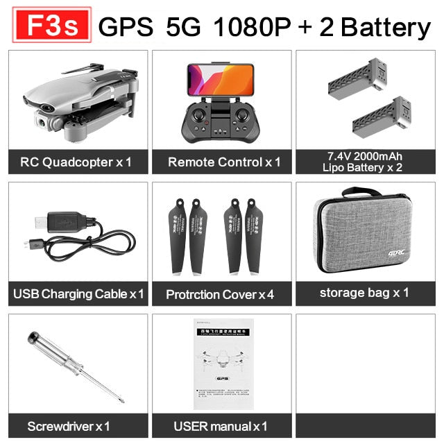 F3 drone GPS 4K 5G WiFi live video FPV quadrotor flight 25 minutes rc distance 500m drone Profesional HD wide-an dual camera F3 drone GPS 4K 5G WiFi live video FPV quadrotor flight 25 minutes rc distance 500m drone Profesional HD wide-an dual camera