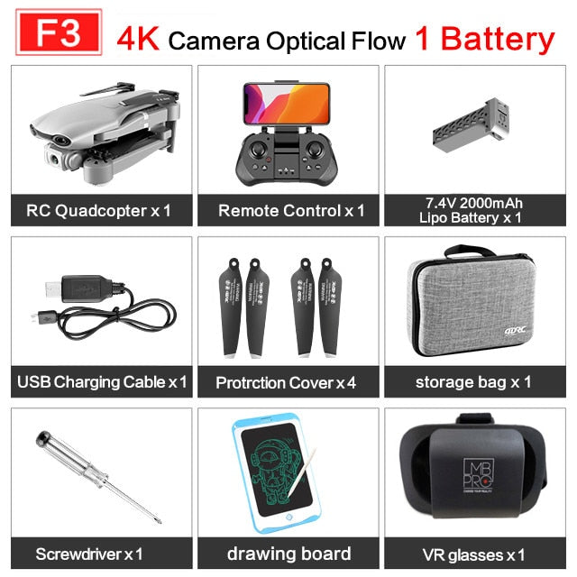 F3 drone GPS 4K 5G WiFi live video FPV quadrotor flight 25 minutes rc distance 500m drone Profesional HD wide-an dual camera F3 drone GPS 4K 5G WiFi live video FPV quadrotor flight 25 minutes rc distance 500m drone Profesional HD wide-an dual camera