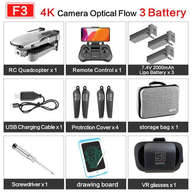F3 drone GPS 4K 5G WiFi live video FPV quadrotor flight 25 minutes rc distance 500m drone Profesional HD wide-an dual camera F3 drone GPS 4K 5G WiFi live video FPV quadrotor flight 25 minutes rc distance 500m drone Profesional HD wide-an dual camera
