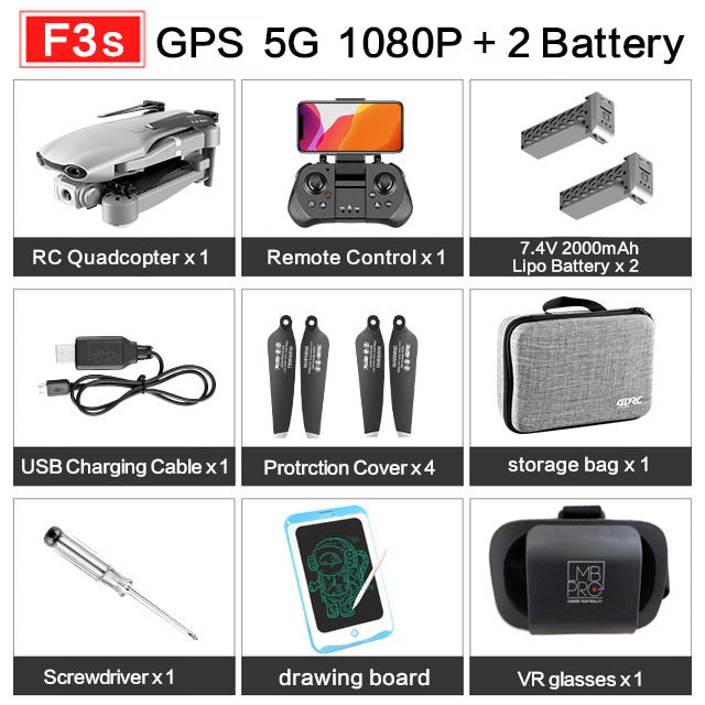 F3 drone GPS 4K 5G WiFi live video FPV quadrotor flight 25 minutes rc distance 500m drone Profesional HD wide-an dual camera F3 drone GPS 4K 5G WiFi live video FPV quadrotor flight 25 minutes rc distance 500m drone Profesional HD wide-an dual camera