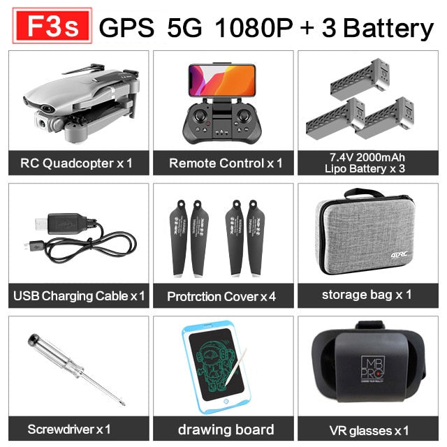 F3 drone GPS 4K 5G WiFi live video FPV quadrotor flight 25 minutes rc distance 500m drone Profesional HD wide-an dual camera F3 drone GPS 4K 5G WiFi live video FPV quadrotor flight 25 minutes rc distance 500m drone Profesional HD wide-an dual camera