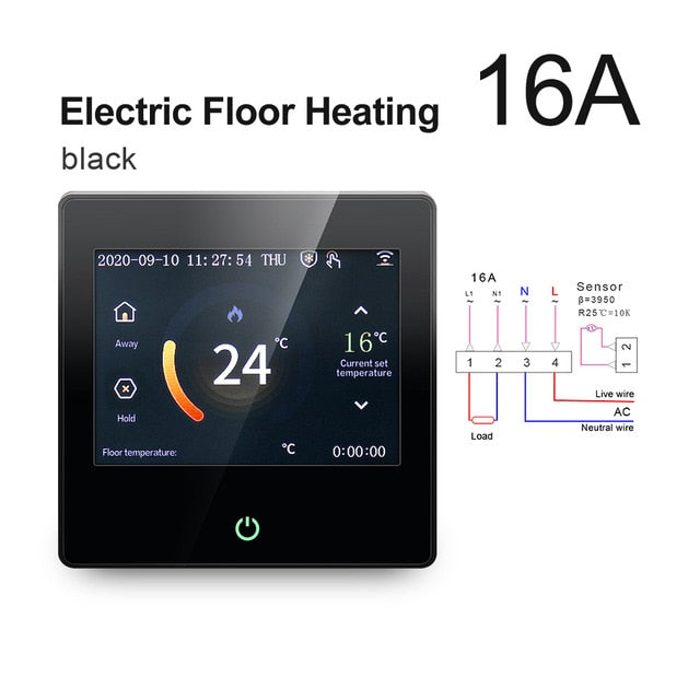 AVATTO WiFi Smart Thermostat Heating Temperature Controller with Celsius/Fahrenheit LED Touch Screen Work with Alexa Google Home AVATTO WiFi Smart Thermostat Heating Temperature Controller with Celsius/Fahrenheit LED Touch Screen Work with Alexa Google Home