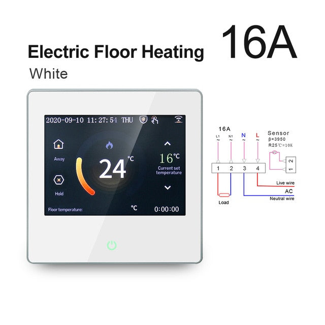 AVATTO WiFi Smart Thermostat Heating Temperature Controller with Celsius/Fahrenheit LED Touch Screen Work with Alexa Google Home AVATTO WiFi Smart Thermostat Heating Temperature Controller with Celsius/Fahrenheit LED Touch Screen Work with Alexa Google Home