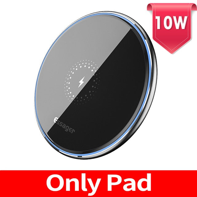 Essager 15W Qi Wireless Charger For iPhone 12 11 Pro Xs Max Mini X Xr 8 Induction Fast Wireless Charging Pad For Samsung Xiaomi Essager 15W Qi Wireless Charger For iPhone 12 11 Pro Xs Max Mini X Xr 8 Induction Fast Wireless Charging Pad For Samsung Xiaomi