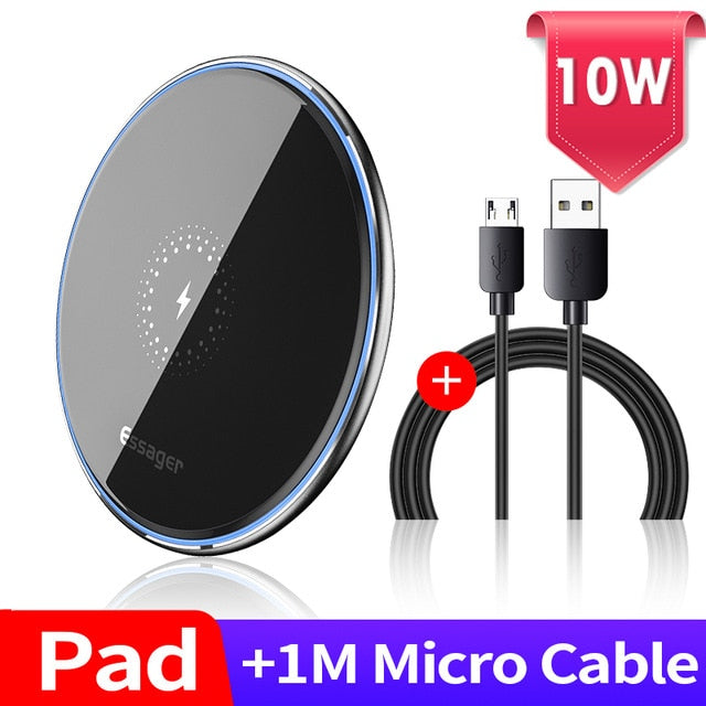 Essager 15W Qi Wireless Charger For iPhone 12 11 Pro Xs Max Mini X Xr 8 Induction Fast Wireless Charging Pad For Samsung Xiaomi Essager 15W Qi Wireless Charger For iPhone 12 11 Pro Xs Max Mini X Xr 8 Induction Fast Wireless Charging Pad For Samsung Xiaomi