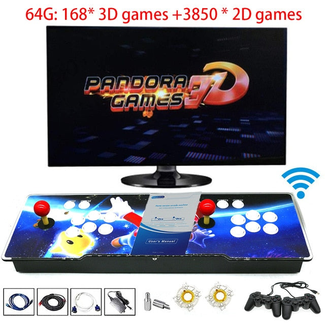 WIFI Online Download Games 3D Pandora 3303 /3288 / 4018 in 1Board Retro Joystick Arcade Console PC Gamepad Controller USB Joypad WIFI Online Download Games 3D Pandora 3303 /3288 / 4018 in 1Board Retro Joystick Arcade Console PC Gamepad Controller USB Joypad