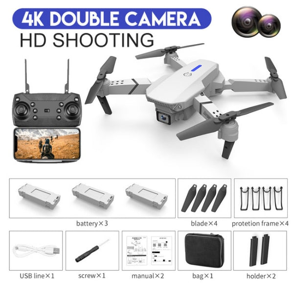 LSRC 2020 New Quadcopter Drone E525 HD 4K 1080P Camera and WiFi FPV HeightKeeping RC Foldable Quadcopter Dron Toy Gift LSRC 2020 New Quadcopter Drone E525 HD 4K 1080P Camera and WiFi FPV HeightKeeping RC Foldable Quadcopter Dron Toy Gift