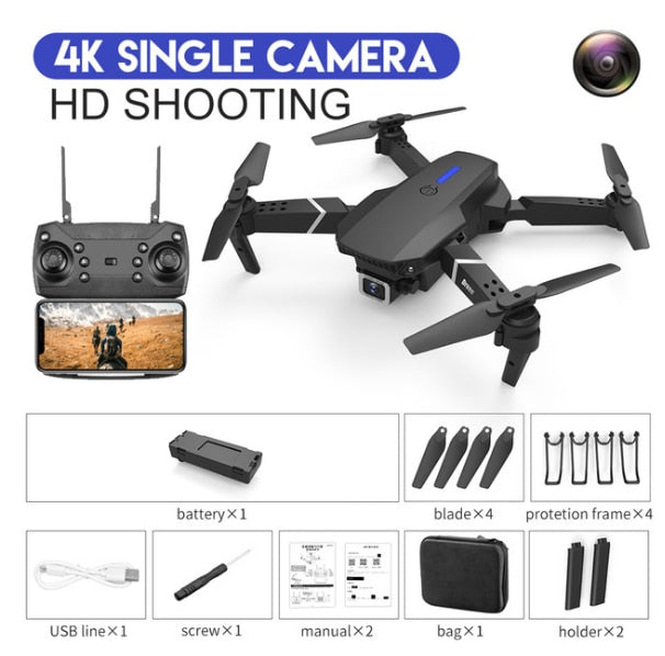 LSRC 2020 New Quadcopter Drone E525 HD 4K 1080P Camera and WiFi FPV HeightKeeping RC Foldable Quadcopter Dron Toy Gift LSRC 2020 New Quadcopter Drone E525 HD 4K 1080P Camera and WiFi FPV HeightKeeping RC Foldable Quadcopter Dron Toy Gift