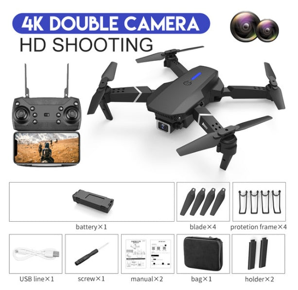 LSRC 2020 New Quadcopter Drone E525 HD 4K 1080P Camera and WiFi FPV HeightKeeping RC Foldable Quadcopter Dron Toy Gift LSRC 2020 New Quadcopter Drone E525 HD 4K 1080P Camera and WiFi FPV HeightKeeping RC Foldable Quadcopter Dron Toy Gift