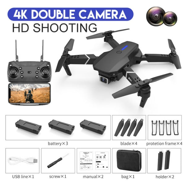LSRC 2020 New Quadcopter Drone E525 HD 4K 1080P Camera and WiFi FPV HeightKeeping RC Foldable Quadcopter Dron Toy Gift LSRC 2020 New Quadcopter Drone E525 HD 4K 1080P Camera and WiFi FPV HeightKeeping RC Foldable Quadcopter Dron Toy Gift