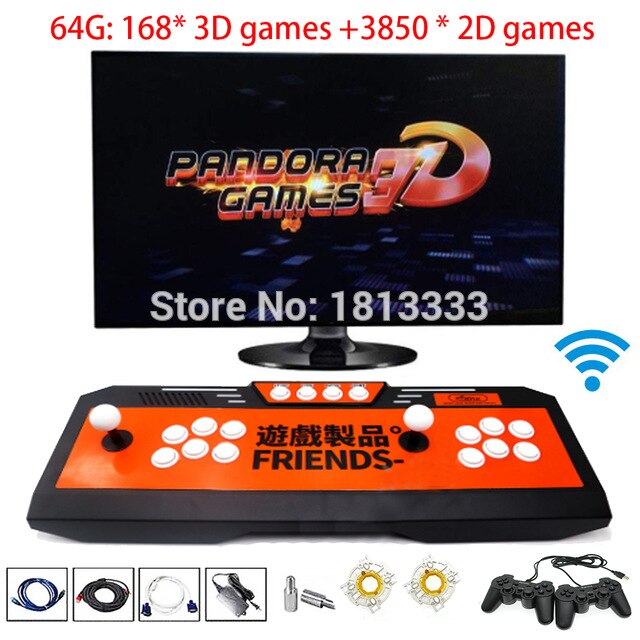 3D Pandora Retro Arcade Box 4018 in 1 Save Function Zero Delay Support Online WIFI Download Games USB Gamepad Joystick Console 3D Pandora Retro Arcade Box 4018 in 1 Save Function Zero Delay Support Online WIFI Download Games USB Gamepad Joystick Console