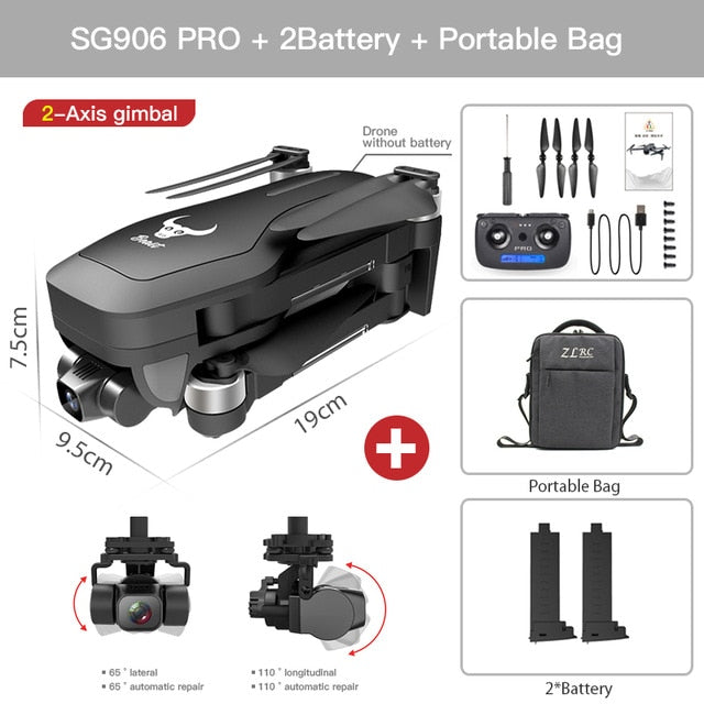 ZLL SG906 Pro 2 Pro2 / SG906 GPS Drone with Wifi 4K Camera Three-Axis Anti-Shake Gimbal Brushless Professional Quadcopter Dron ZLL SG906 Pro 2 Pro2 / SG906 GPS Drone with Wifi 4K Camera Three-Axis Anti-Shake Gimbal Brushless Professional Quadcopter Dron