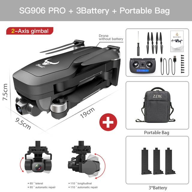 ZLL SG906 Pro 2 Pro2 / SG906 GPS Drone with Wifi 4K Camera Three-Axis Anti-Shake Gimbal Brushless Professional Quadcopter Dron ZLL SG906 Pro 2 Pro2 / SG906 GPS Drone with Wifi 4K Camera Three-Axis Anti-Shake Gimbal Brushless Professional Quadcopter Dron
