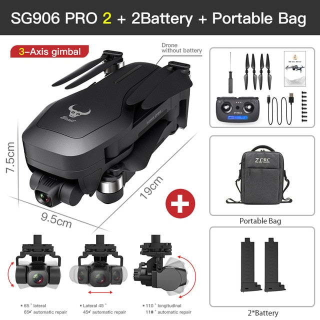 ZLL SG906 Pro 2 Pro2 / SG906 GPS Drone with Wifi 4K Camera Three-Axis Anti-Shake Gimbal Brushless Professional Quadcopter Dron ZLL SG906 Pro 2 Pro2 / SG906 GPS Drone with Wifi 4K Camera Three-Axis Anti-Shake Gimbal Brushless Professional Quadcopter Dron