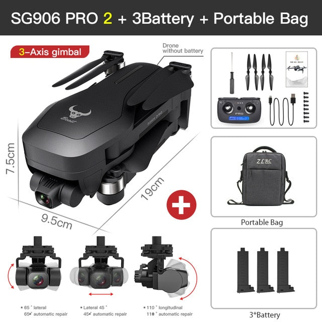 ZLL SG906 Pro 2 Pro2 / SG906 GPS Drone with Wifi 4K Camera Three-Axis Anti-Shake Gimbal Brushless Professional Quadcopter Dron ZLL SG906 Pro 2 Pro2 / SG906 GPS Drone with Wifi 4K Camera Three-Axis Anti-Shake Gimbal Brushless Professional Quadcopter Dron
