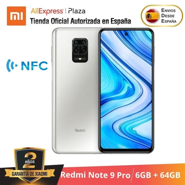 Versión Global Xiaomi Redmi Note 9 Pro (64GB/128GB ROM 6GB RAM Cámara Cuádruple de 64 MP Android Nuevo Móvil) [Teléfono Móvil Ve Versión Global Xiaomi Redmi Note 9 Pro (64GB/128GB ROM 6GB RAM Cámara Cuádruple de 64 MP Android Nuevo Móvil) [Teléfono Móvil Ve